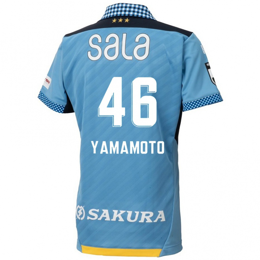 Kandiny Gyermek Shota Yamamoto #46 Kék Fekete Hazai Jersey 2024/25 Mez Póló Ing