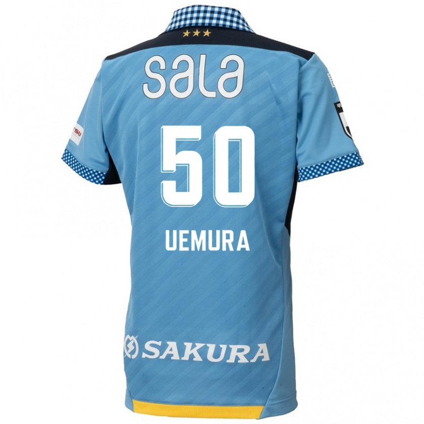 Kandiny Gyermek Hiroto Uemura #50 Kék Fekete Hazai Jersey 2024/25 Mez Póló Ing