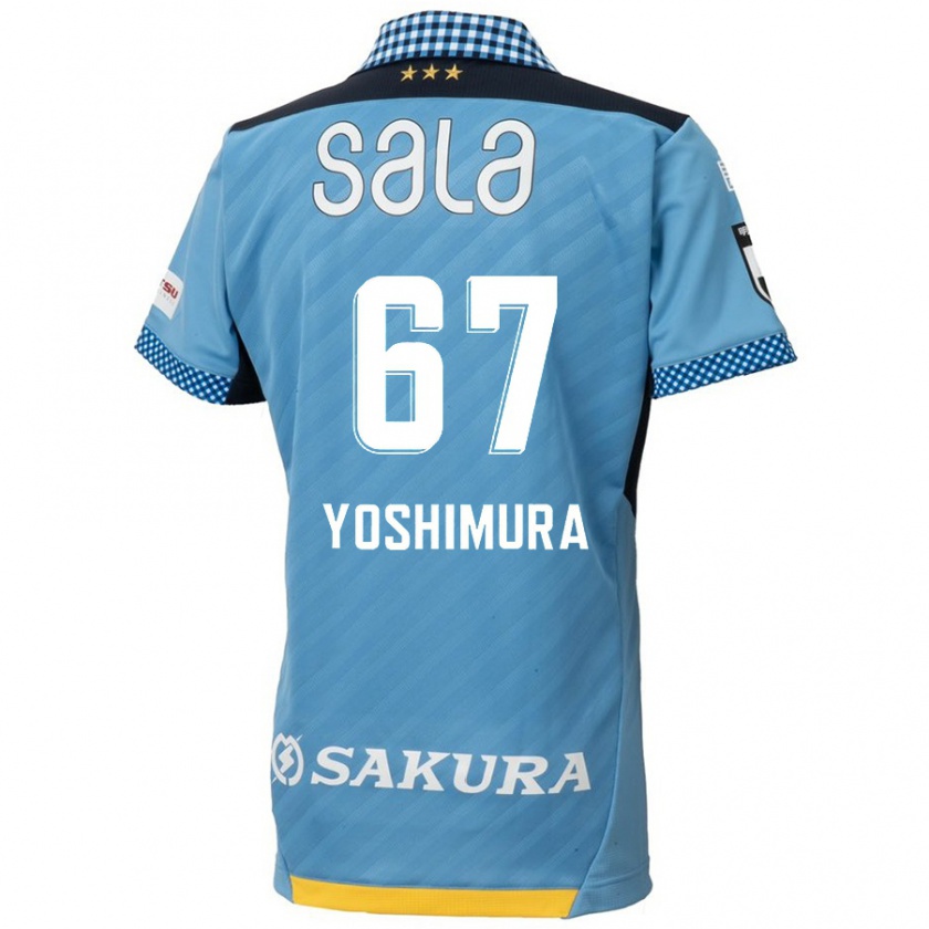 Kandiny Gyermek Ryusei Yoshimura #67 Kék Fekete Hazai Jersey 2024/25 Mez Póló Ing