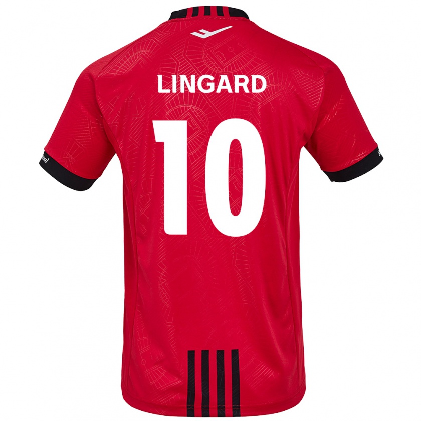 Kandiny Gyermek Jesse Lingard #10 Piros Fekete Hazai Jersey 2024/25 Mez Póló Ing