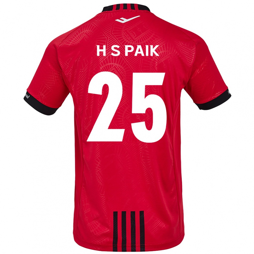 Kandiny Gyermek Sang-Hoon Paik #25 Piros Fekete Hazai Jersey 2024/25 Mez Póló Ing