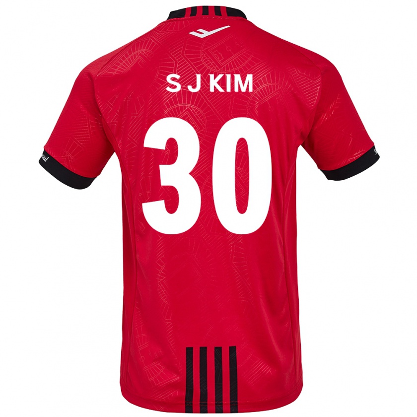 Kandiny Gyermek Ju-Sung Kim #30 Piros Fekete Hazai Jersey 2024/25 Mez Póló Ing