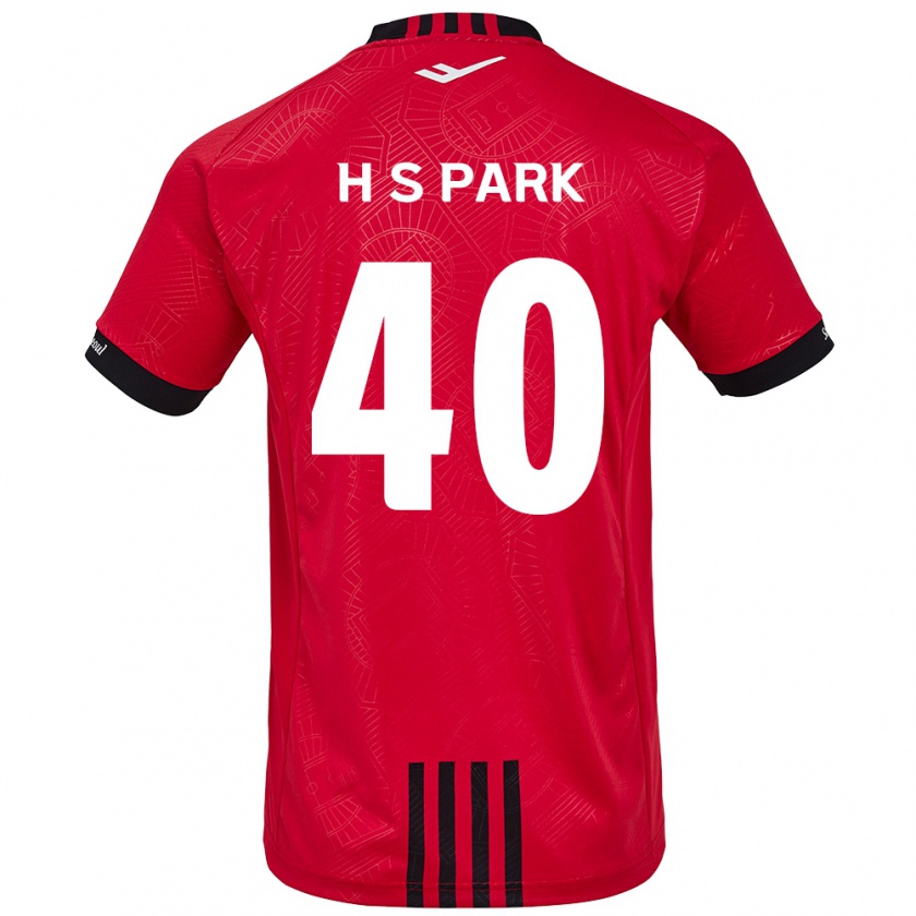 Kandiny Gyermek Seong-Hun Park #40 Piros Fekete Hazai Jersey 2024/25 Mez Póló Ing