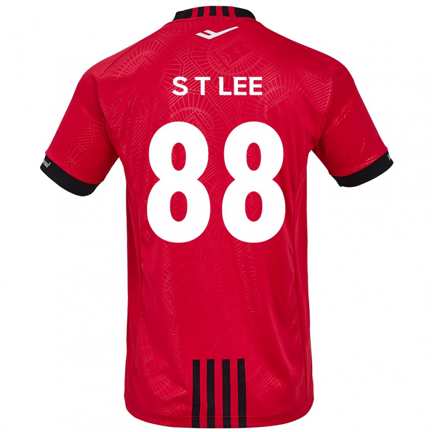 Kandiny Gyermek Tae-Seok Lee #88 Piros Fekete Hazai Jersey 2024/25 Mez Póló Ing