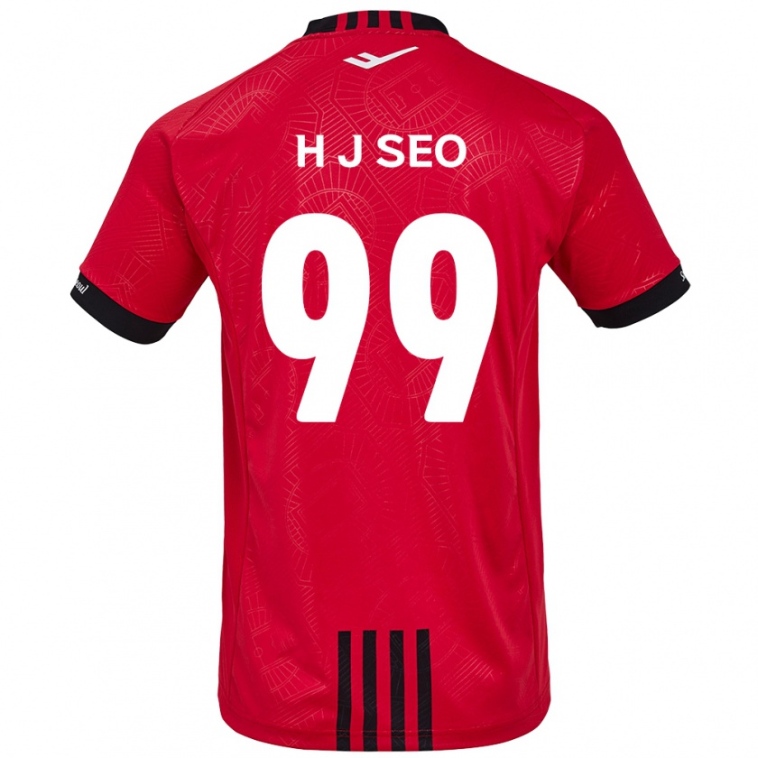 Kandiny Gyermek Ju-Hwan Seo #99 Piros Fekete Hazai Jersey 2024/25 Mez Póló Ing