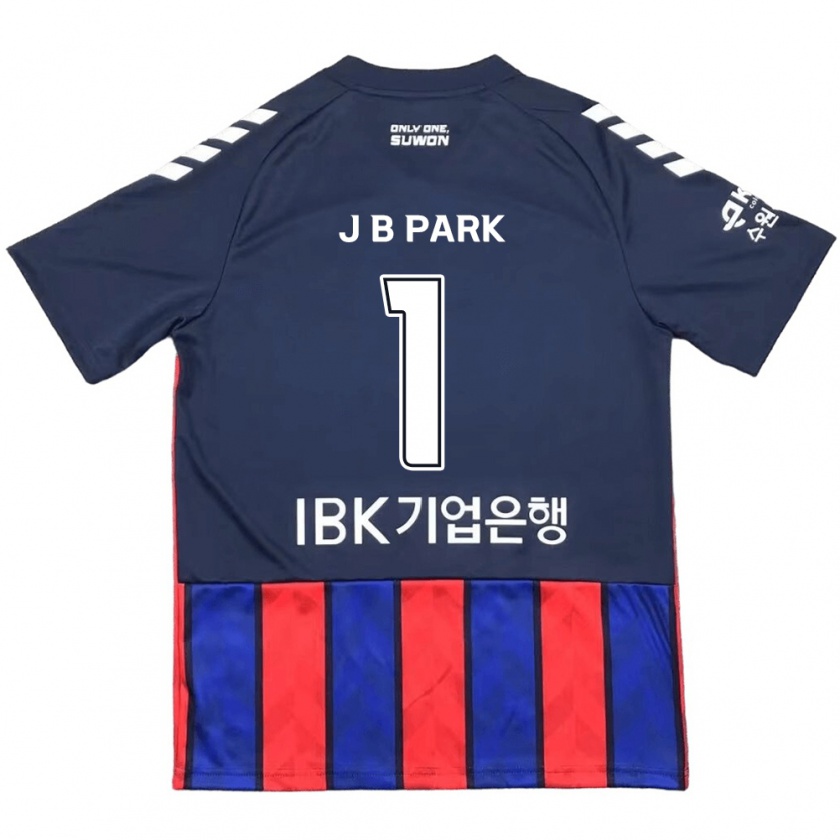 Kandiny Gyermek Bae-Jong Park #1 Kék Piros Hazai Jersey 2024/25 Mez Póló Ing