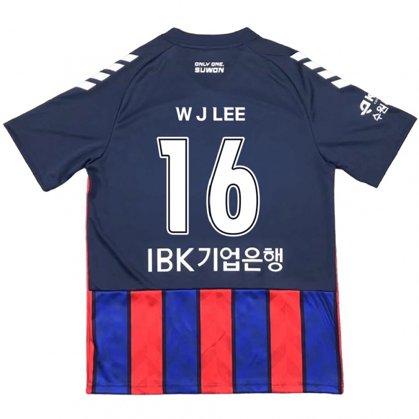 Kandiny Gyermek Jae-Won Lee #16 Kék Piros Hazai Jersey 2024/25 Mez Póló Ing