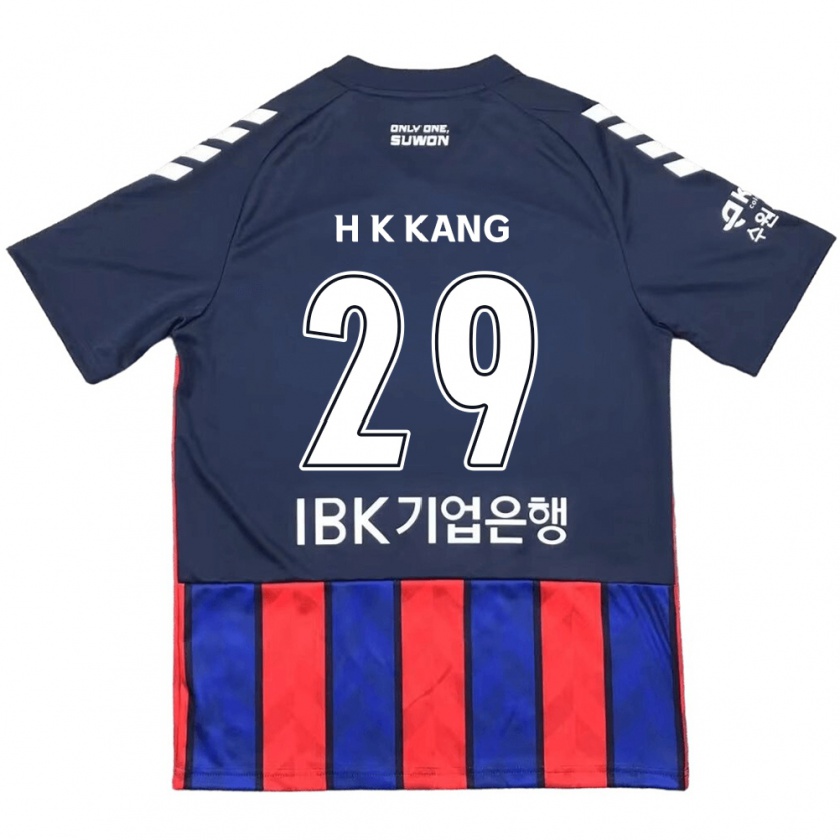 Kandiny Gyermek Kyo-Hun Kang #29 Kék Piros Hazai Jersey 2024/25 Mez Póló Ing