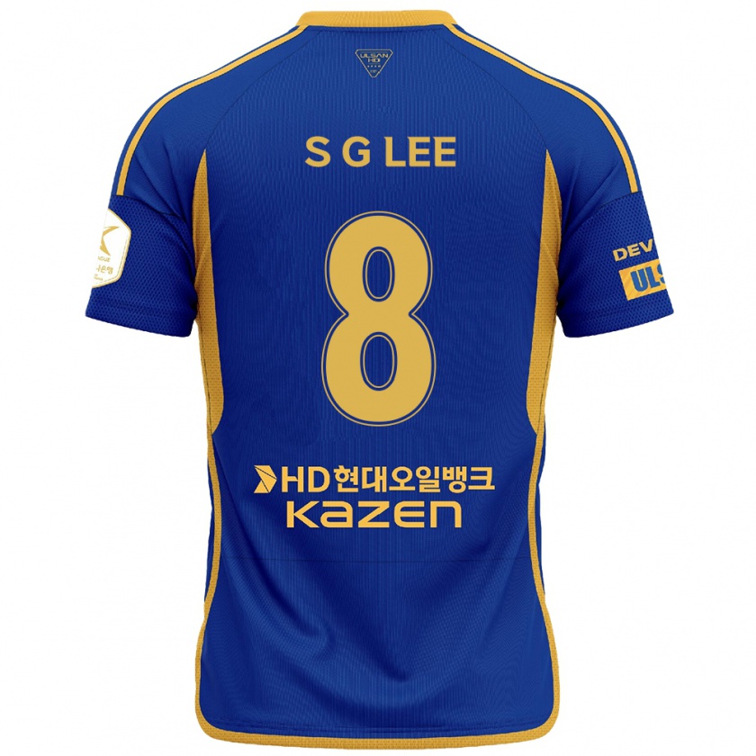 Kandiny Gyermek Gyu-Sung Lee #8 Kék Sárga Hazai Jersey 2024/25 Mez Póló Ing