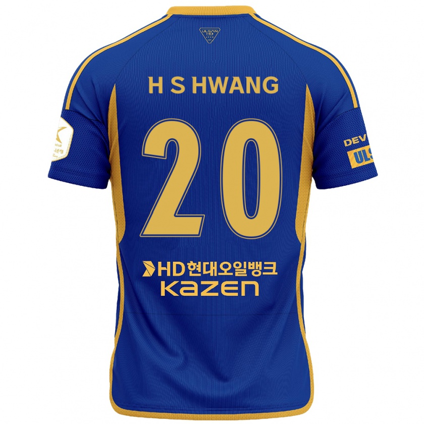 Kandiny Gyermek Seok-Ho Hwang #20 Kék Sárga Hazai Jersey 2024/25 Mez Póló Ing