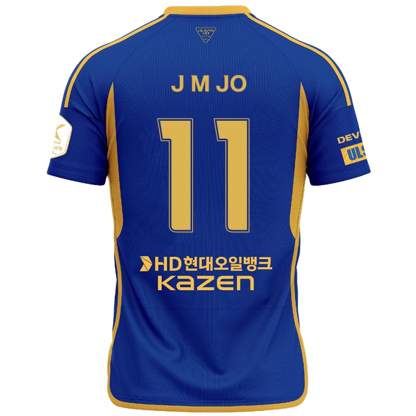 Kandiny Gyermek Min-Jae Jo #11 Kék Sárga Hazai Jersey 2024/25 Mez Póló Ing