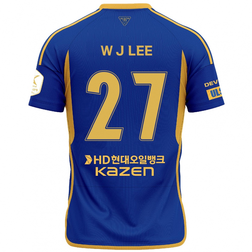 Kandiny Gyermek Ji-Woo Lee #27 Kék Sárga Hazai Jersey 2024/25 Mez Póló Ing