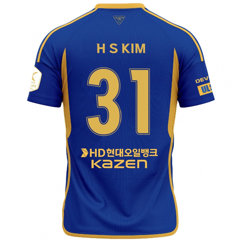 Kandiny Gyermek Se-Hyoung Kim #31 Kék Sárga Hazai Jersey 2024/25 Mez Póló Ing