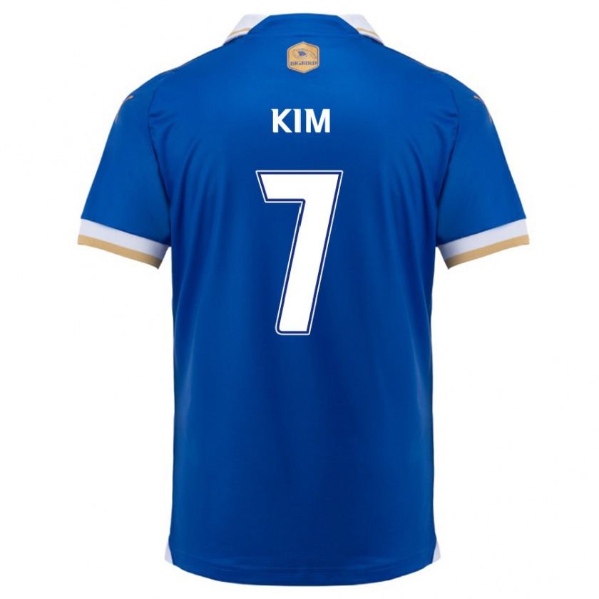 Kandiny Gyermek Hyun Kim #7 Kék Fehér Hazai Jersey 2024/25 Mez Póló Ing