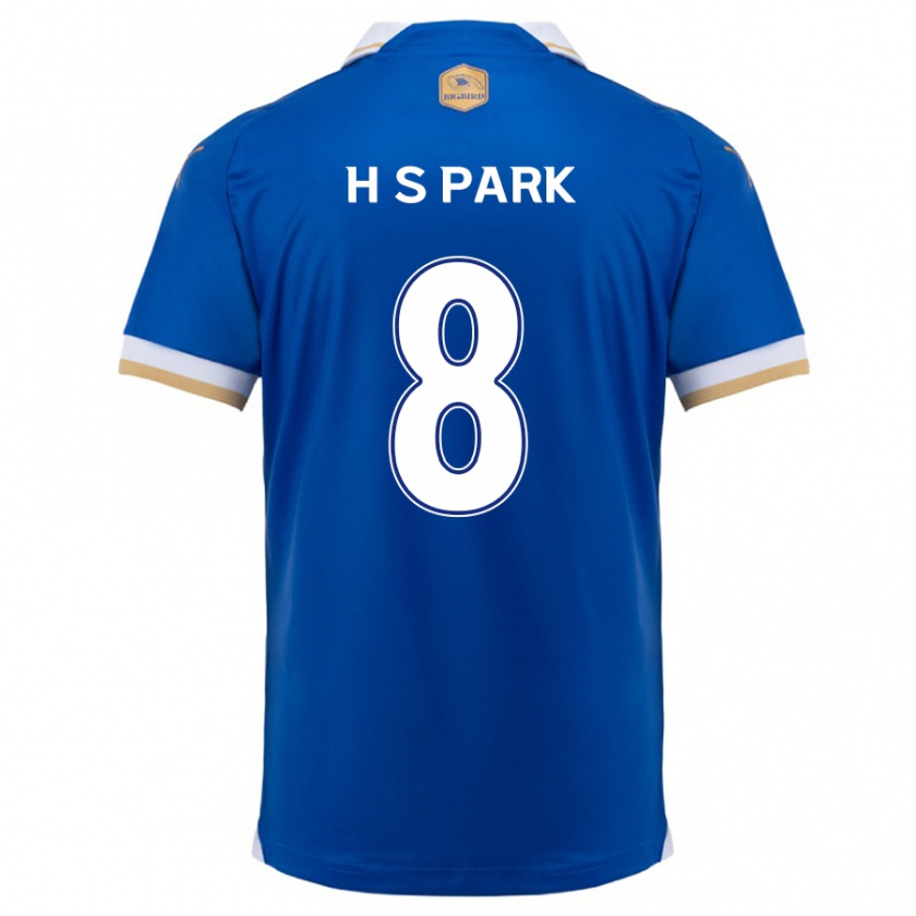 Kandiny Gyermek Sang-Hyeok Park #8 Kék Fehér Hazai Jersey 2024/25 Mez Póló Ing