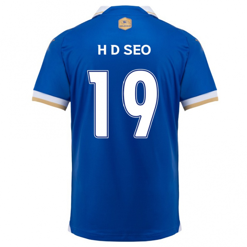 Kandiny Gyermek Dong-Han Seo #19 Kék Fehér Hazai Jersey 2024/25 Mez Póló Ing