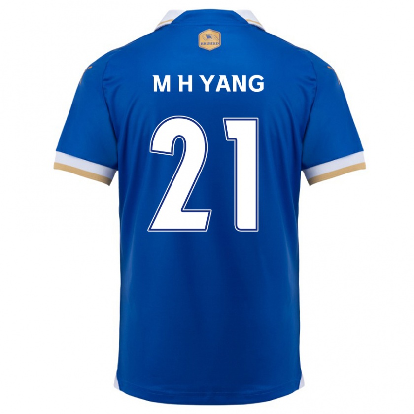 Kandiny Gyermek Hyung-Mo Yang #21 Kék Fehér Hazai Jersey 2024/25 Mez Póló Ing