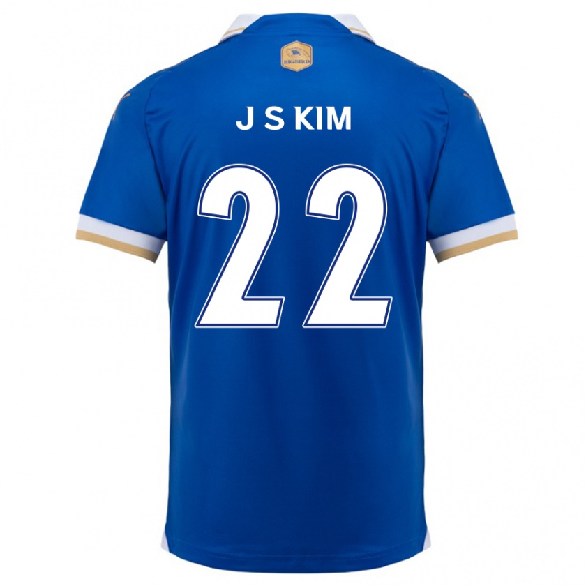 Kandiny Gyermek Sang-Jun Kim #22 Kék Fehér Hazai Jersey 2024/25 Mez Póló Ing