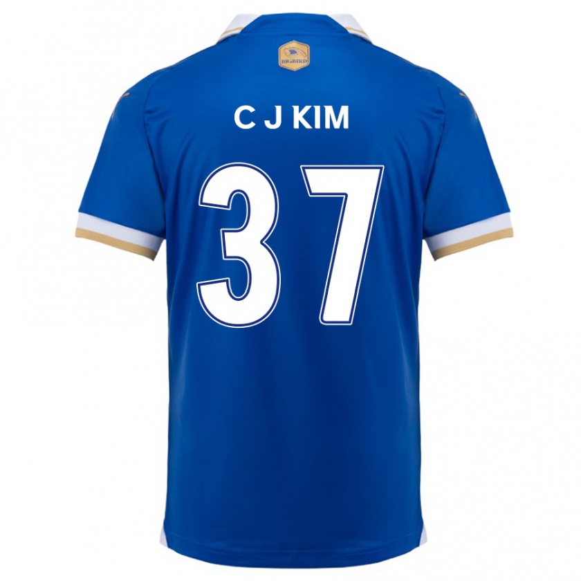 Kandiny Gyermek Joo-Chan Kim #37 Kék Fehér Hazai Jersey 2024/25 Mez Póló Ing