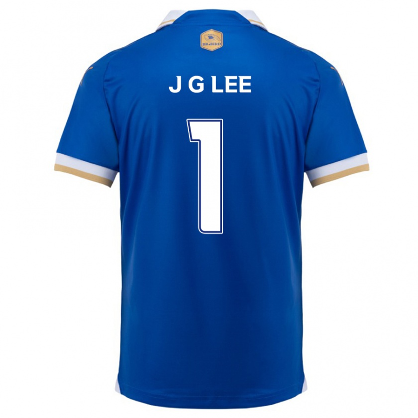 Kandiny Gyermek Gyeong-Jun Lee #1 Kék Fehér Hazai Jersey 2024/25 Mez Póló Ing