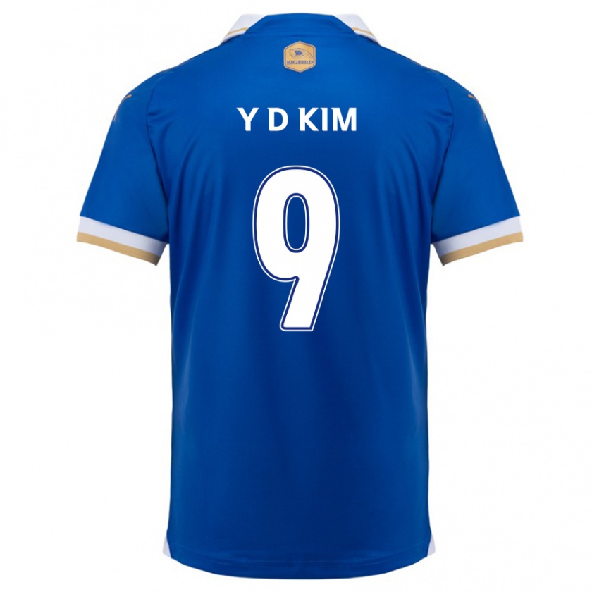 Kandiny Gyermek Dong-Yeon Kim #9 Kék Fehér Hazai Jersey 2024/25 Mez Póló Ing