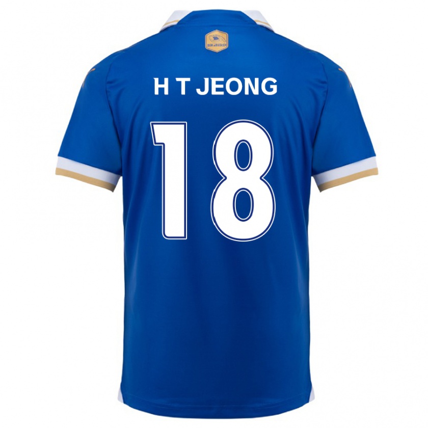 Kandiny Gyermek Tae-Hwan Jeong #18 Kék Fehér Hazai Jersey 2024/25 Mez Póló Ing