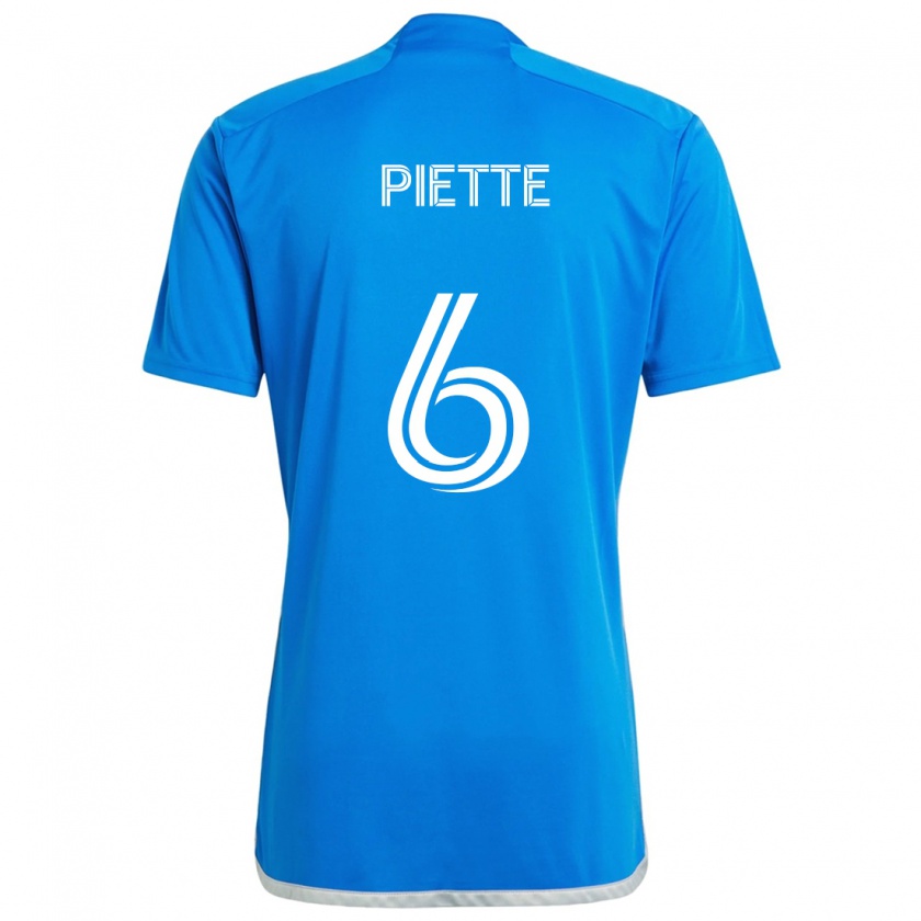 Kandiny Gyermek Samuel Piette #6 Kék Fehér Hazai Jersey 2024/25 Mez Póló Ing