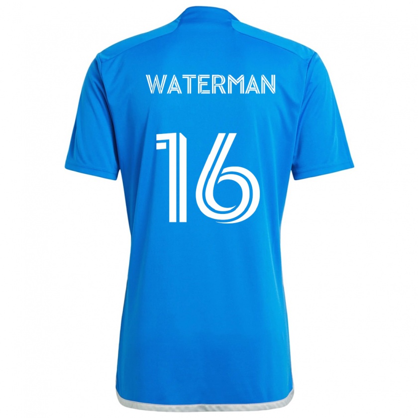 Kandiny Gyermek Joel Waterman #16 Kék Fehér Hazai Jersey 2024/25 Mez Póló Ing