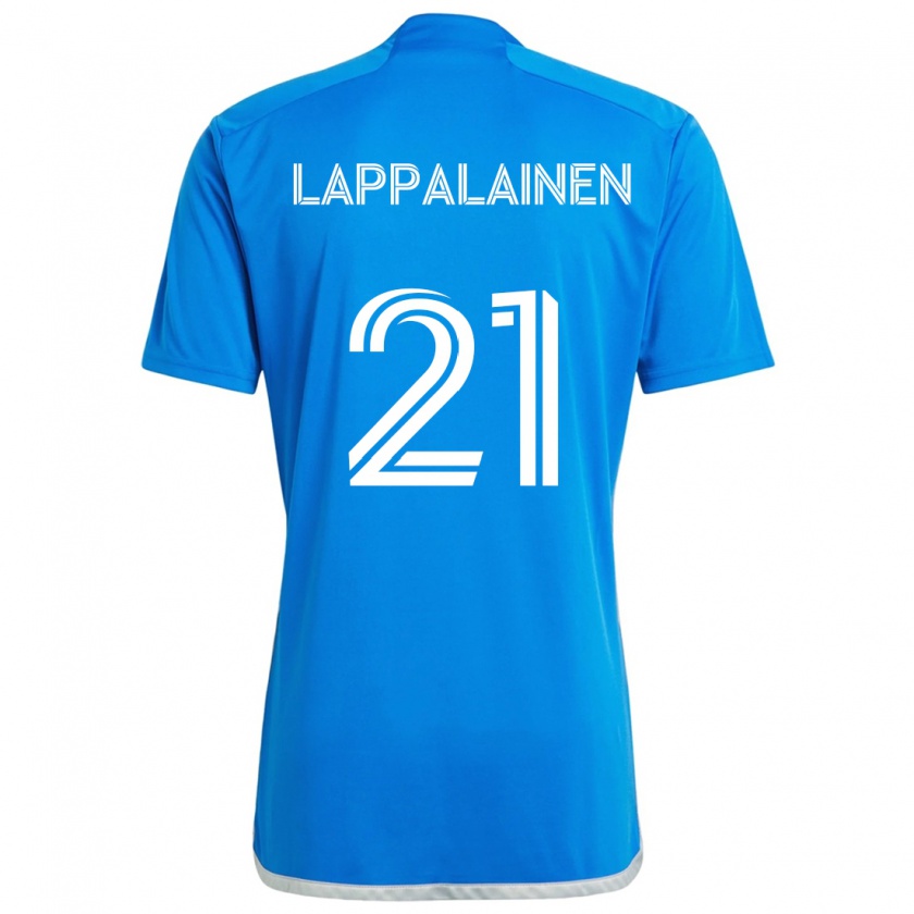 Kandiny Gyermek Lassi Lappalainen #21 Kék Fehér Hazai Jersey 2024/25 Mez Póló Ing