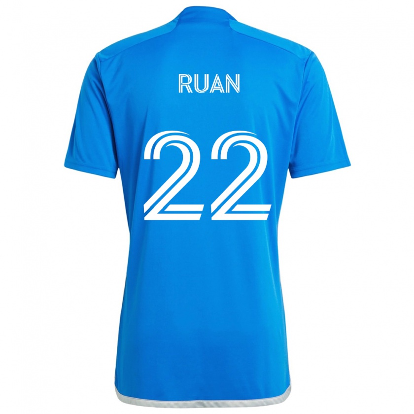 Kandiny Gyermek Ruan #22 Kék Fehér Hazai Jersey 2024/25 Mez Póló Ing