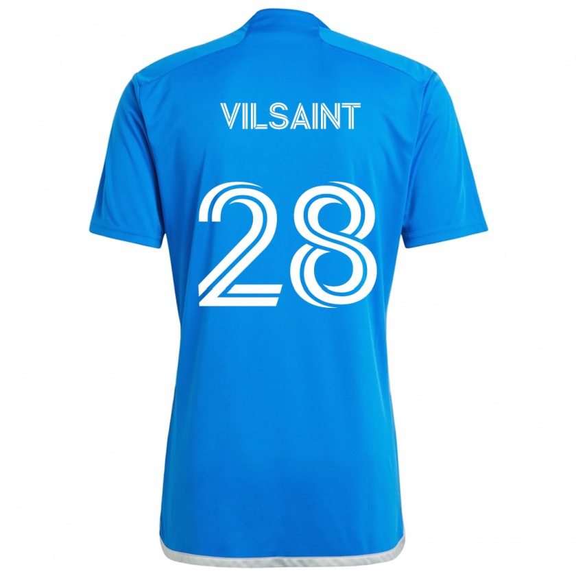 Kandiny Gyermek Jules-Anthony Vilsaint #28 Kék Fehér Hazai Jersey 2024/25 Mez Póló Ing