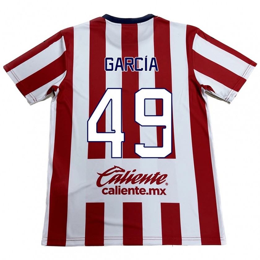 Kandiny Gyermek Gilberto García #49 Piros Fehér Hazai Jersey 2024/25 Mez Póló Ing