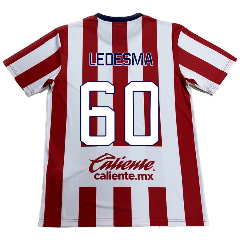 Kandiny Gyermek Luis Ledesma #60 Piros Fehér Hazai Jersey 2024/25 Mez Póló Ing