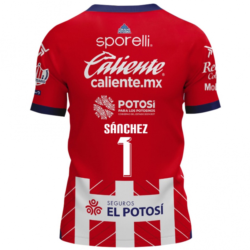 Kandiny Gyermek Andrés Sánchez #1 Piros Fehér Hazai Jersey 2024/25 Mez Póló Ing