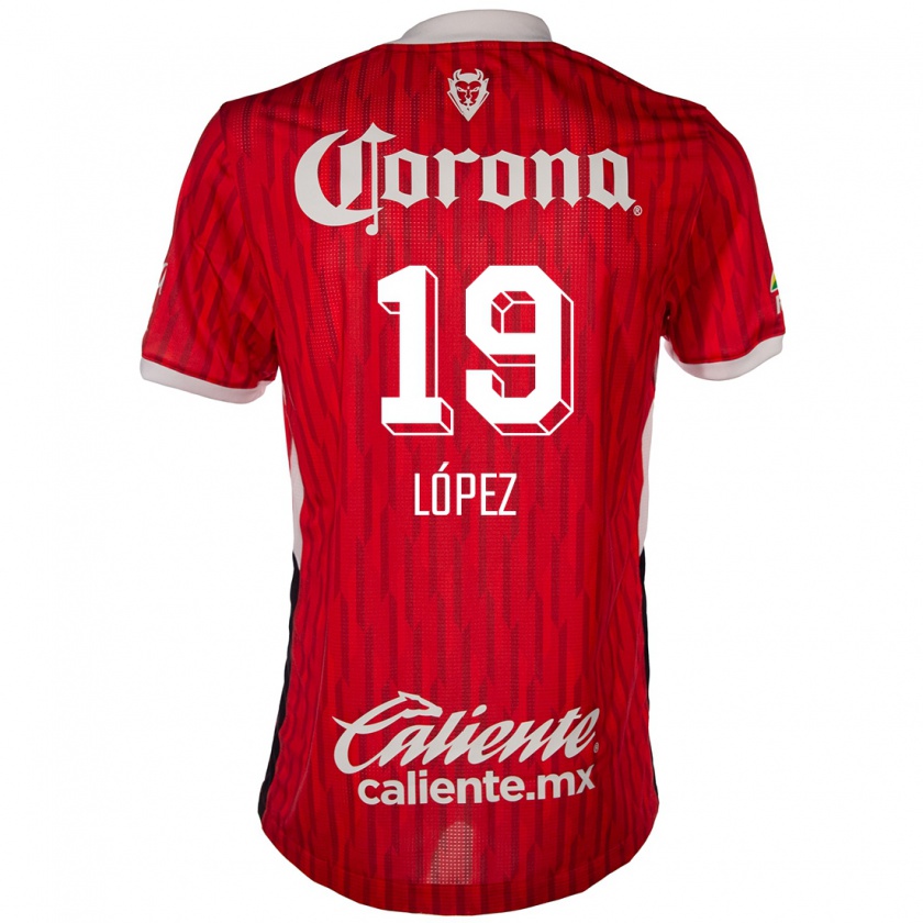 Kandiny Gyermek Iván López #19 Piros Fehér Hazai Jersey 2024/25 Mez Póló Ing