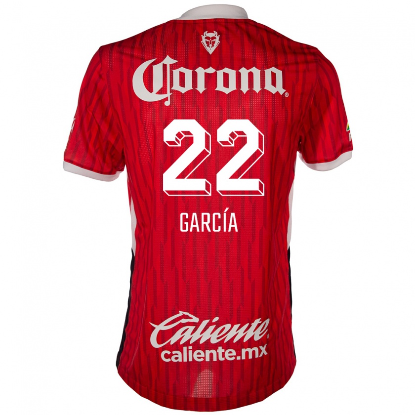 Kandiny Gyermek Luis García #22 Piros Fehér Hazai Jersey 2024/25 Mez Póló Ing