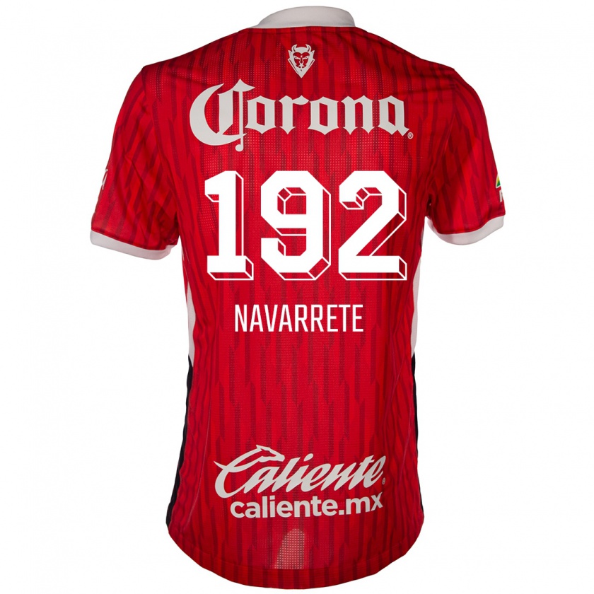 Kandiny Gyermek Luis Navarrete #192 Piros Fehér Hazai Jersey 2024/25 Mez Póló Ing