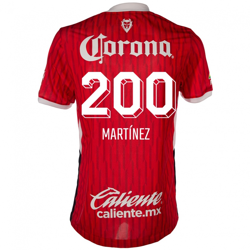 Kandiny Gyermek Edgar Martínez #200 Piros Fehér Hazai Jersey 2024/25 Mez Póló Ing