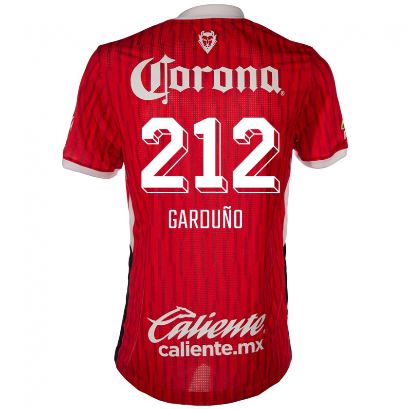 Kandiny Gyermek Carlos Garduño #212 Piros Fehér Hazai Jersey 2024/25 Mez Póló Ing