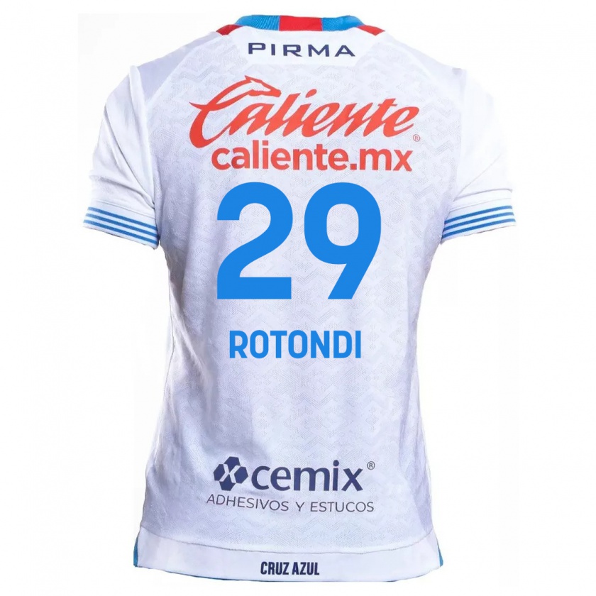 Kandiny Gyermek Carlos Rotondi #29 Fehér Kék Idegenbeli Jersey 2024/25 Mez Póló Ing