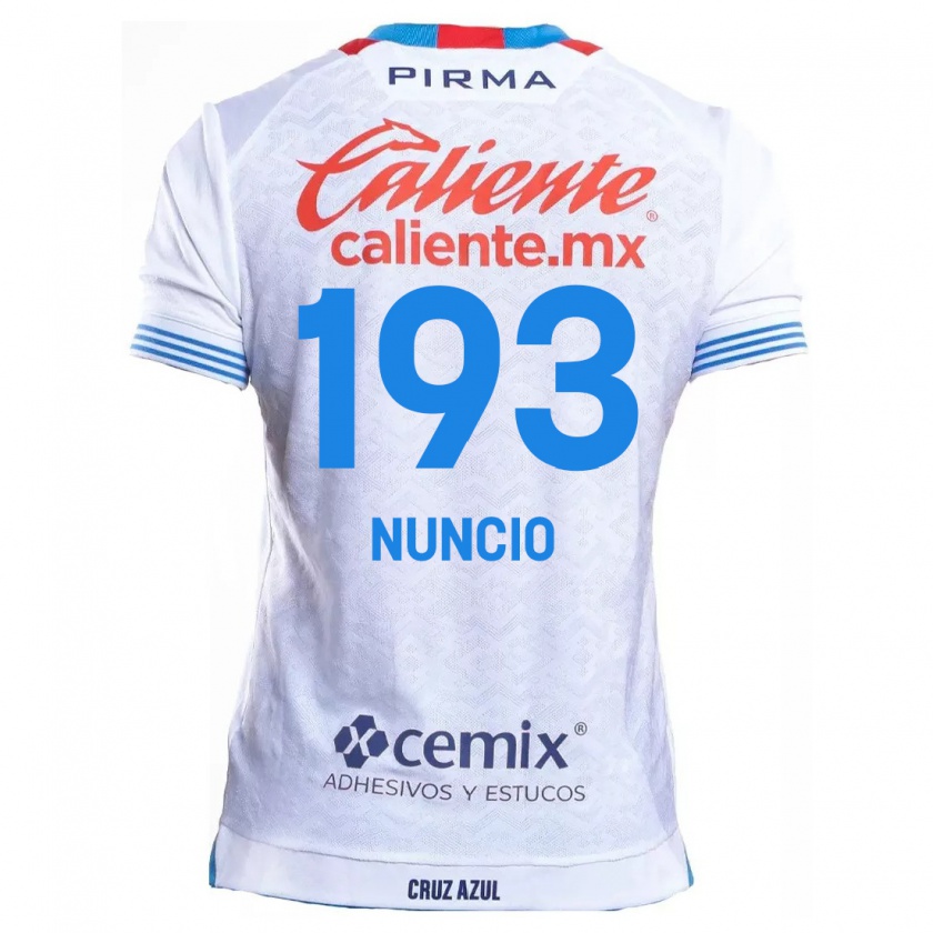 Kandiny Gyermek Jorge Nuncio #193 Fehér Kék Idegenbeli Jersey 2024/25 Mez Póló Ing