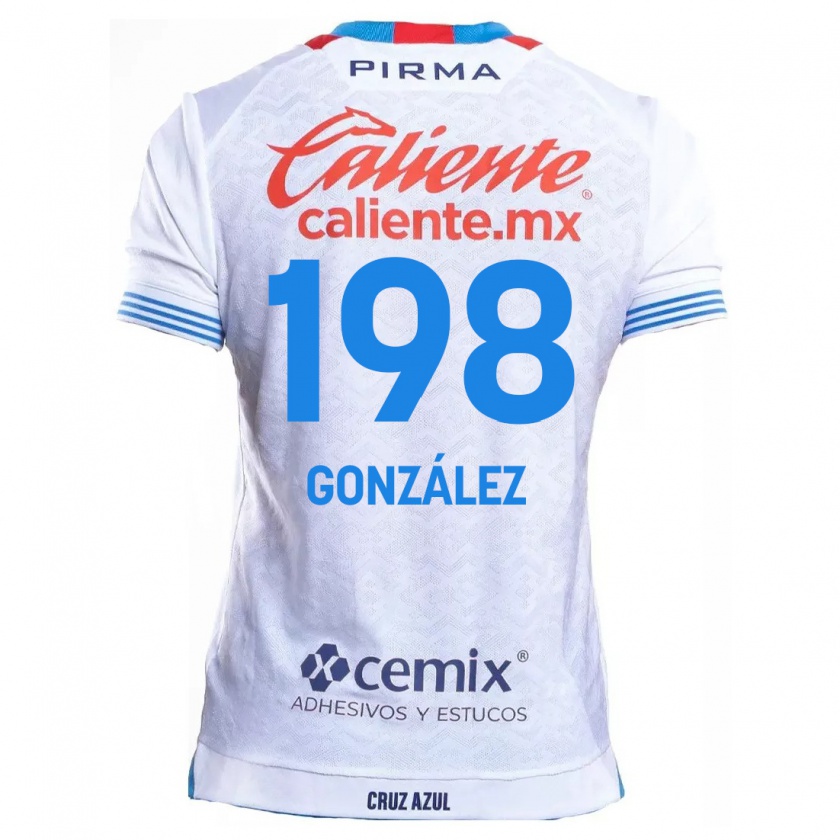 Kandiny Gyermek Kenneth González #198 Fehér Kék Idegenbeli Jersey 2024/25 Mez Póló Ing