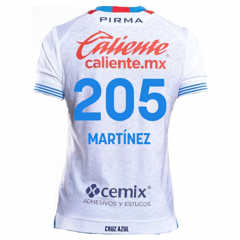 Kandiny Gyermek César Martínez #205 Fehér Kék Idegenbeli Jersey 2024/25 Mez Póló Ing