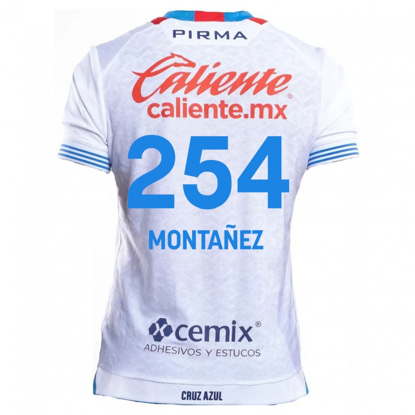 Kandiny Gyermek Humberto Montañez #254 Fehér Kék Idegenbeli Jersey 2024/25 Mez Póló Ing