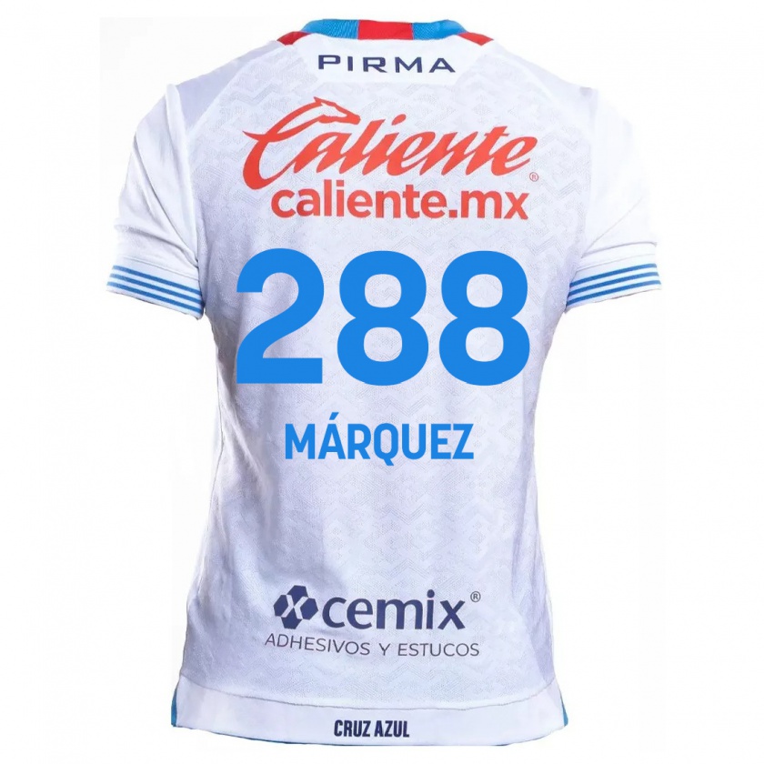 Kandiny Gyermek Víctor Márquez #288 Fehér Kék Idegenbeli Jersey 2024/25 Mez Póló Ing