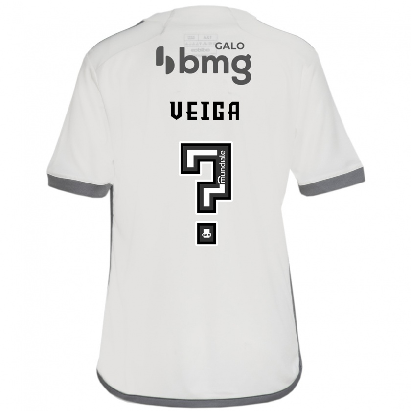 Kandiny Gyermek Gustavo Veiga #0 Törtfehér Idegenbeli Jersey 2024/25 Mez Póló Ing