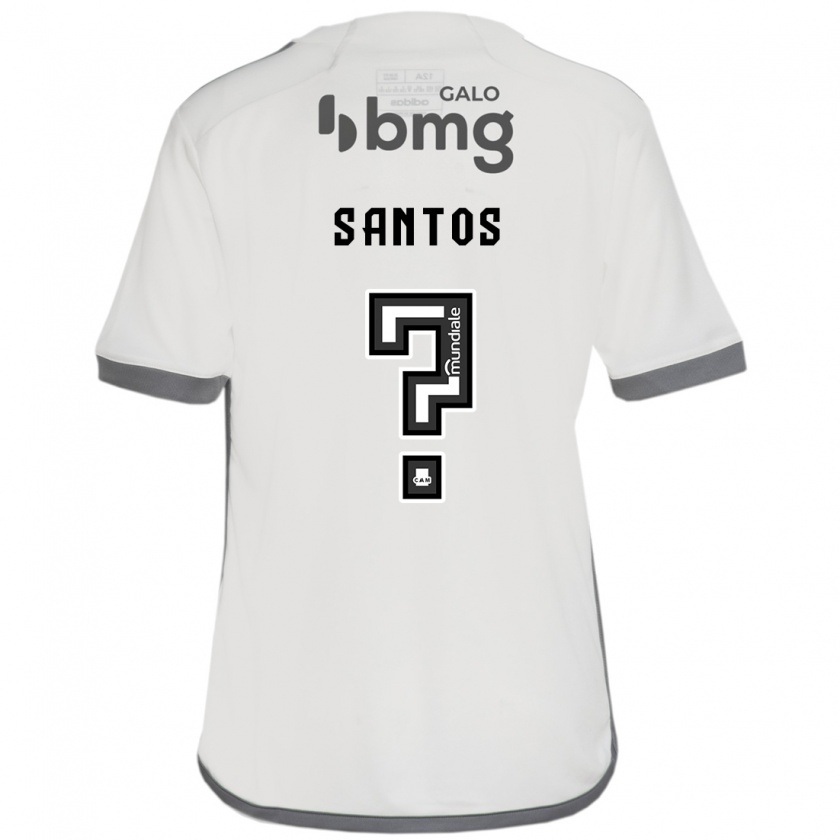 Kandiny Gyermek Léo Santos #0 Törtfehér Idegenbeli Jersey 2024/25 Mez Póló Ing