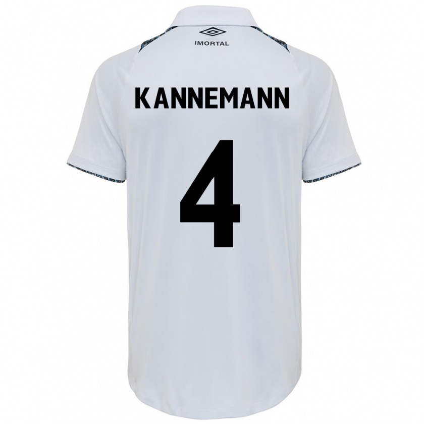 Kandiny Gyermek Walter Kannemann #4 Fehér Kék Idegenbeli Jersey 2024/25 Mez Póló Ing