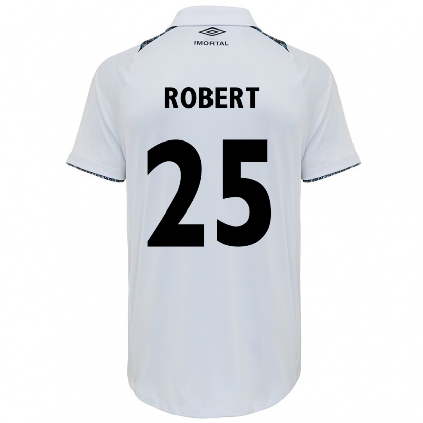 Kandiny Gyermek Jhonata Robert #25 Fehér Kék Idegenbeli Jersey 2024/25 Mez Póló Ing