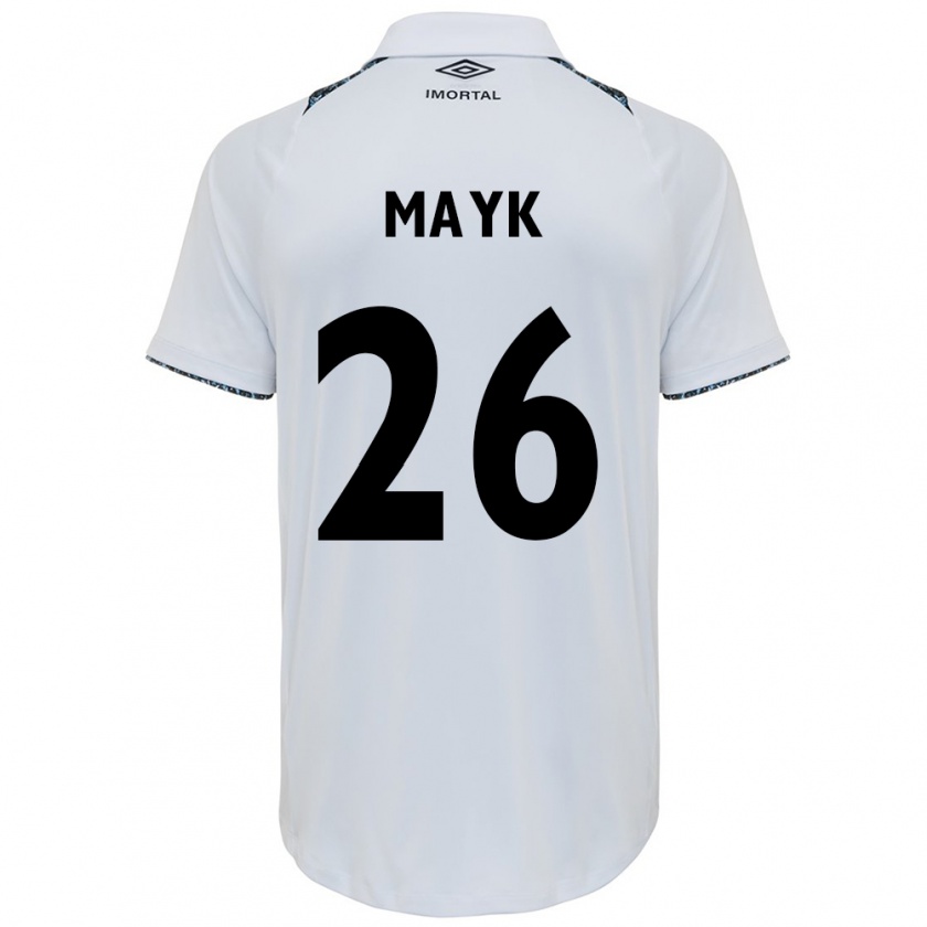 Kandiny Gyermek Mayk #26 Fehér Kék Idegenbeli Jersey 2024/25 Mez Póló Ing